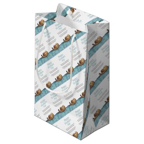 Sea otter mothers day small gift bag