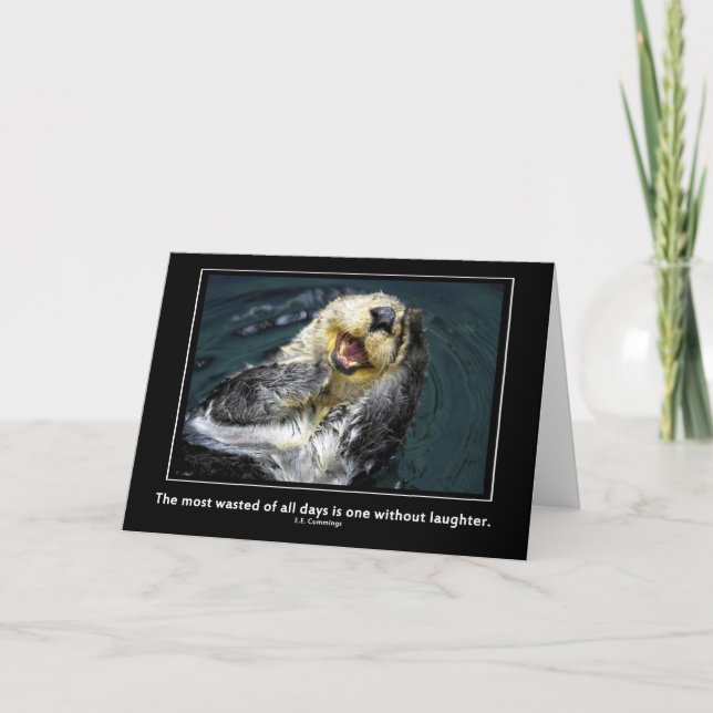 Sea otter motivational card (Front)