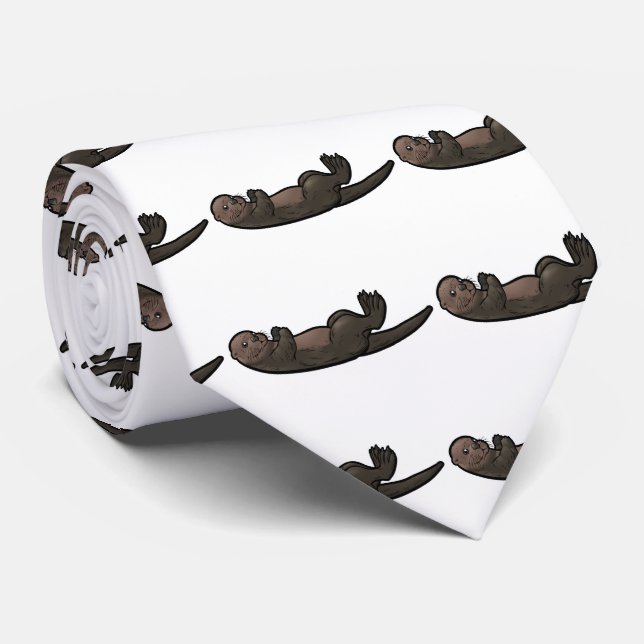 Sea Otter Neck Tie (Rolled)