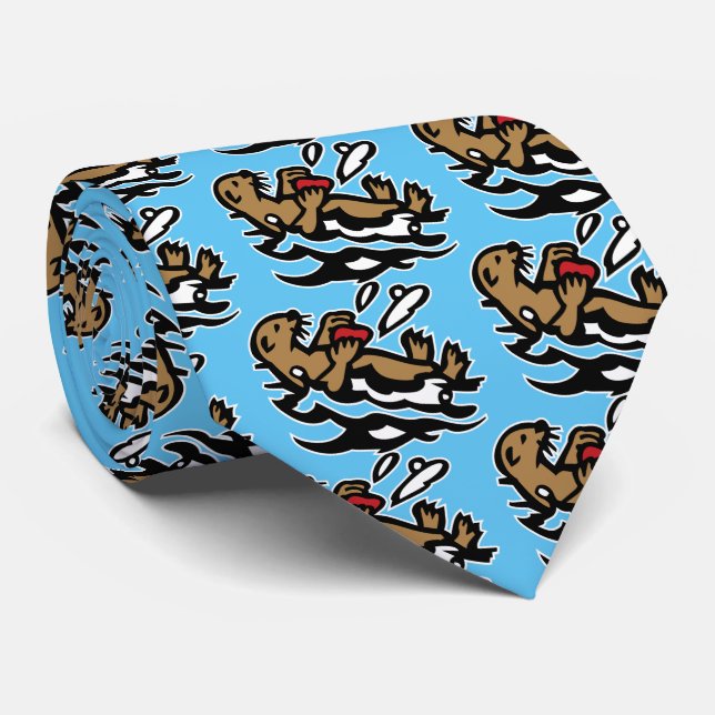 Sea otter neck tie (Rolled)
