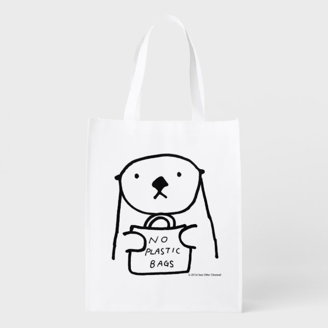 Sea Otter No Plastic Bags (Back)