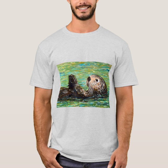 Sea Otter Painting T-Shirt (Front)