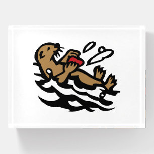Sea otter paperweight