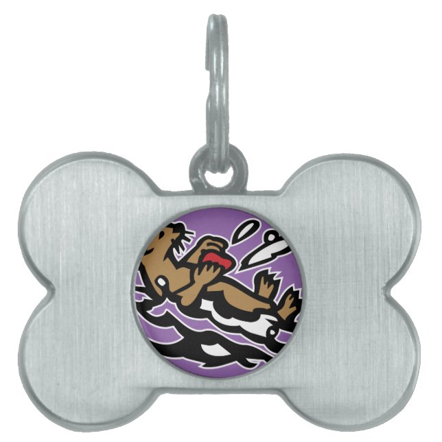 Sea otter pet name tag (Front)