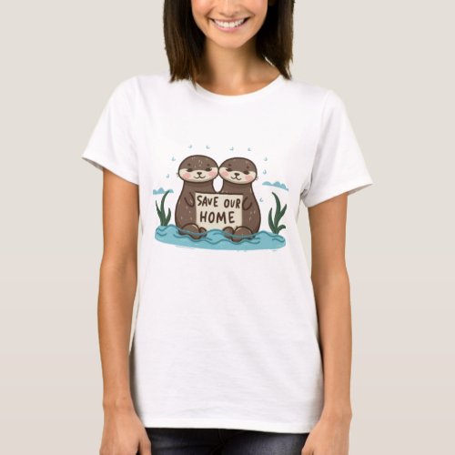 Sea Otter _ Save Our Home T_Shirt