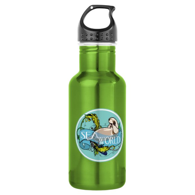 Sea otter-sea world water bottle (Front)