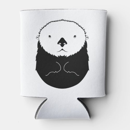 Sea Otter Silhouette Can Cooler