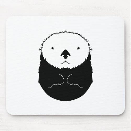 Sea Otter Silhouette  Mouse Pad