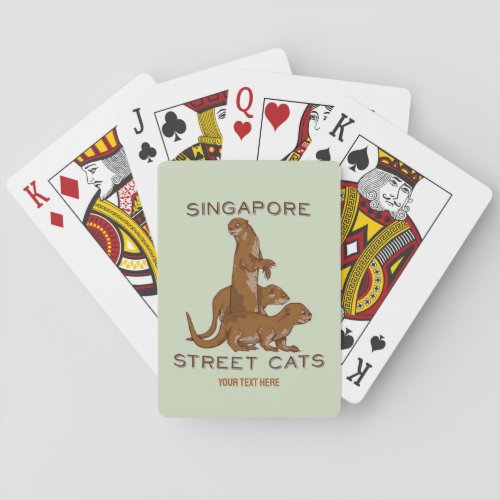 Sea Otter Singapore Street Cats Poker Cards