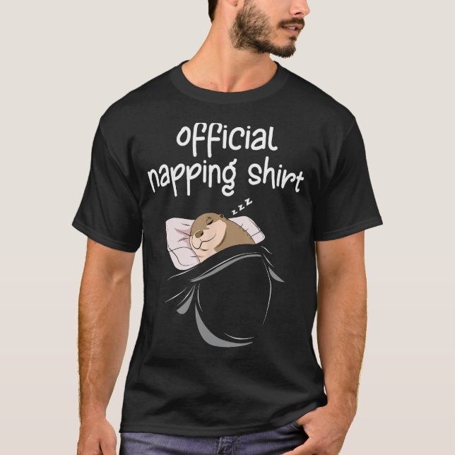 Sea Otter Sleeping Shirt Women Pajamas Outfit Nap  (Front)
