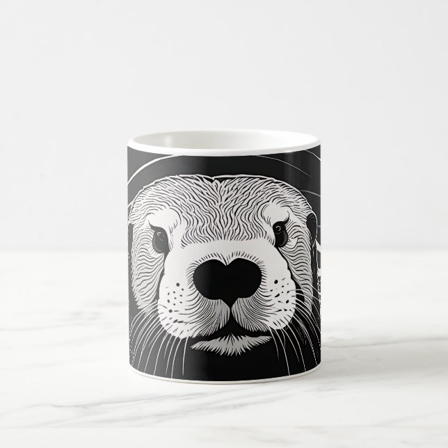 Sea Otter Swimming Coffee Mug (Center)