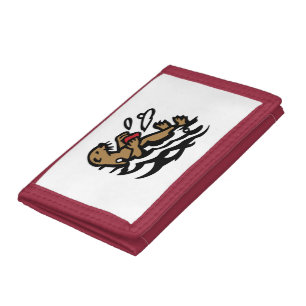 Sea otter tri-fold wallet