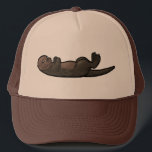 Sea Otter Trucker Hat<br><div class="desc">A Sea Otter from the Pacific. This favorite mammal makes for a perfect touch for wild animal lovers.</div>