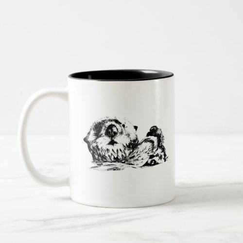 Sea otter Two_Tone coffee mug