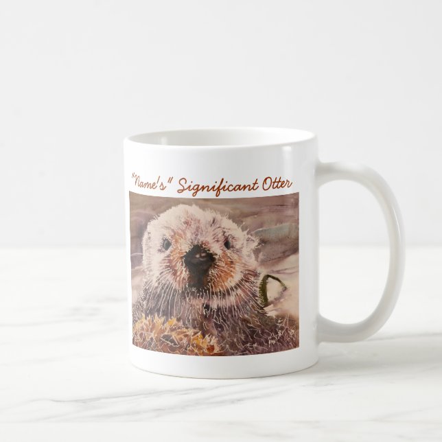 Sea Otter Valentine's Day Significant Otter Mug (Right)