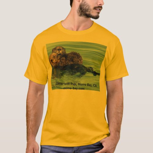 Sea Otter with Pup Morro Bay CA  morro_baycom  T_Shirt