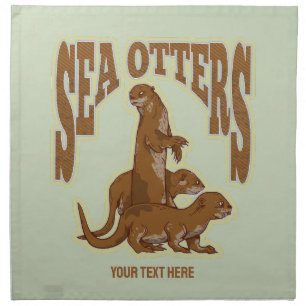 Sea otters cloth napkin
