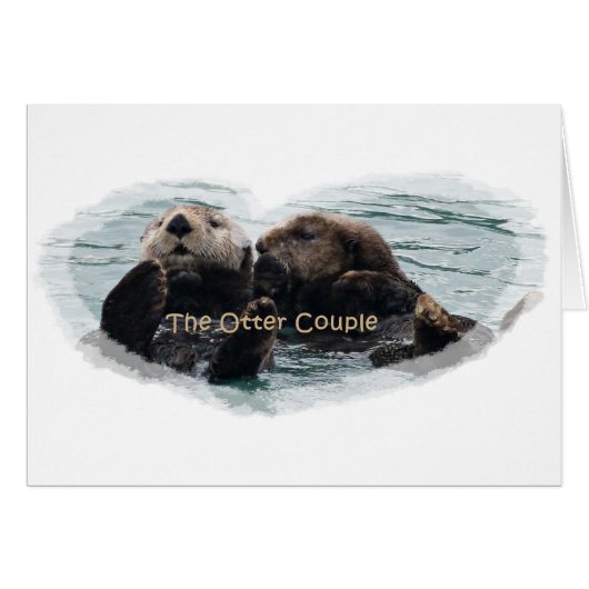 Sea Otters in a heart (Front Horizontal)