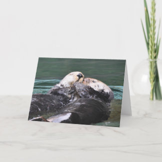 Sea Otters in Love Card