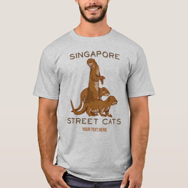 Sea Otters in Singapore T-Shirt (Front)