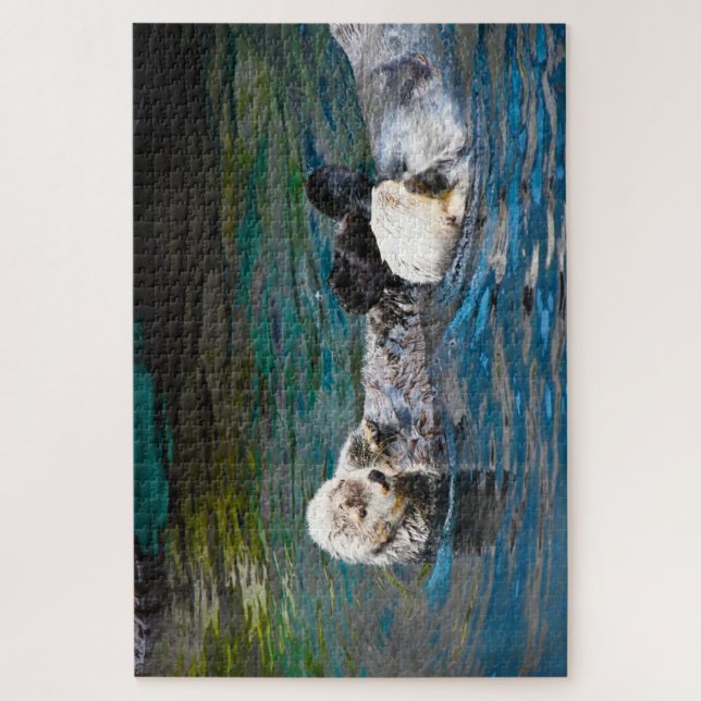 Sea Otters. Jigsaw Puzzle (Vertical)