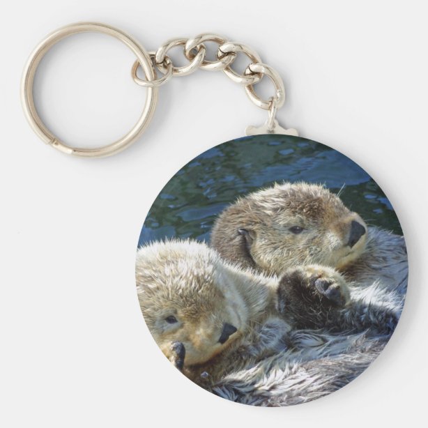 plush otter keychain