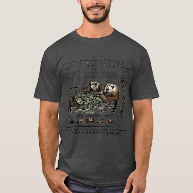 Sea Otters Monterey Bay Aquarium girl family T-Shirt (Front)