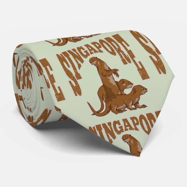Sea otters neck tie (Rolled)