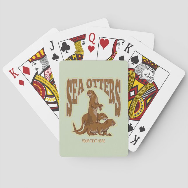 Sea otters poker cards (Back)
