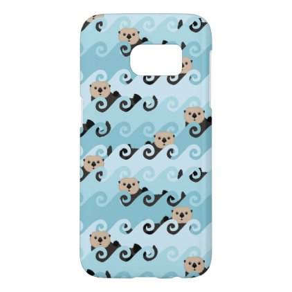 Sea Otters Riding the Waves Samsung Galaxy S7 Case