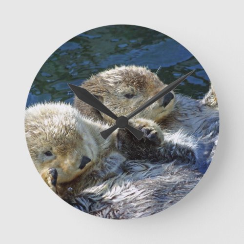 Sea_otters Round Clock