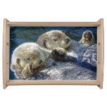 Sea-otters Serving Tray at Zazzle