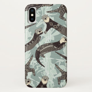 sea otters siver iPhone x case