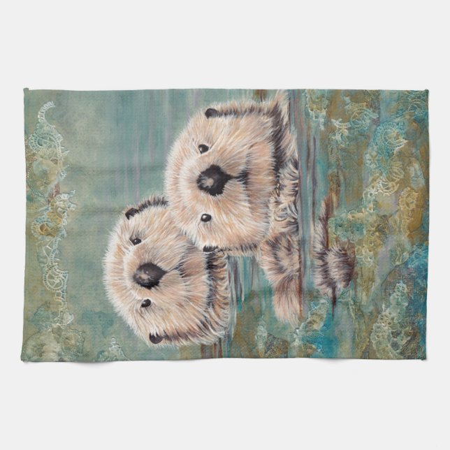 Sea Otters Towel (Horizontal)