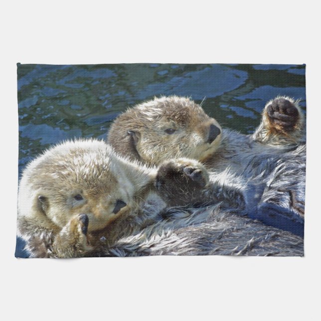 Sea-otters Towel (Horizontal)