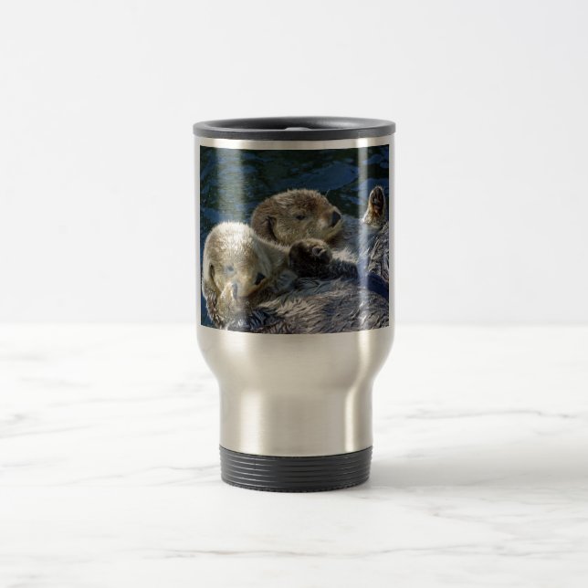 Sea-otters Travel Mug (Center)