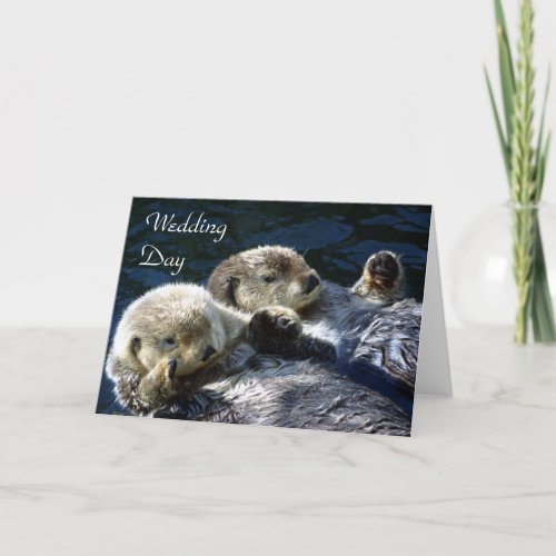 Sea_otters wedding day card