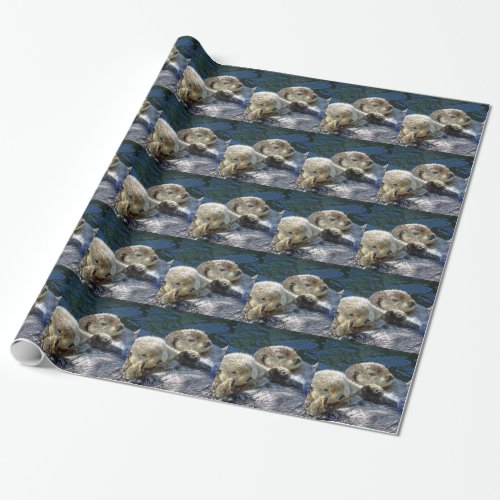 Sea_otters Wrapping Paper