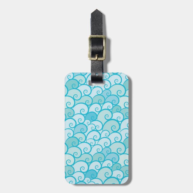 Sea Pattern Luggage Tag (Front Vertical)