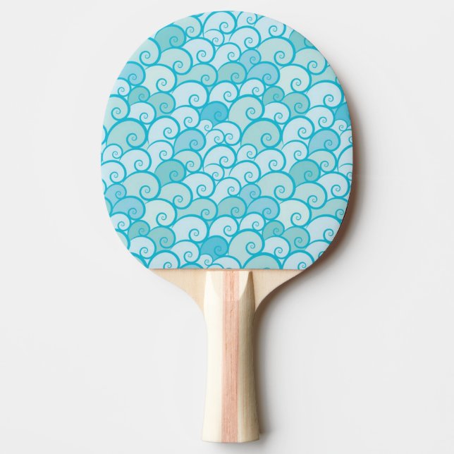 Sea Pattern Ping-Pong Paddle (Front)