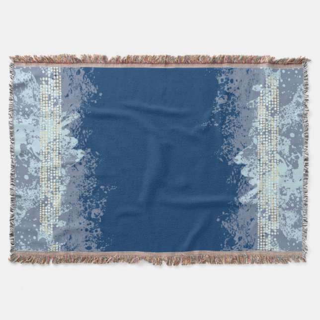 Sea patterned beach toned pattern throw throw blanket (Front)
