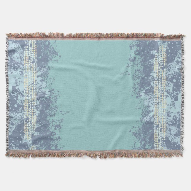 Sea patterned beach toned pattern throw throw blanket (Front)