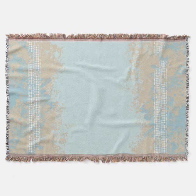 Sea patterned rock beach toned pattern throw throw blanket (Front)