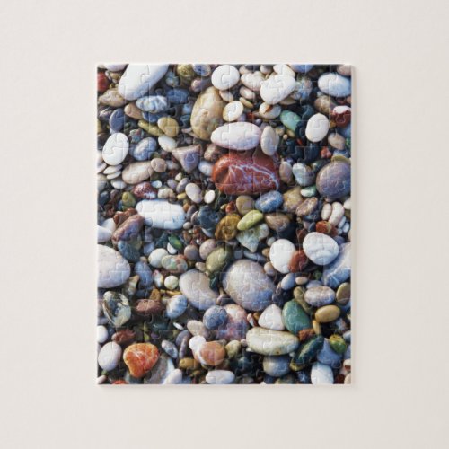 Sea Pebbles Beach Stones Rhodes Greece Jigsaw Puzzle