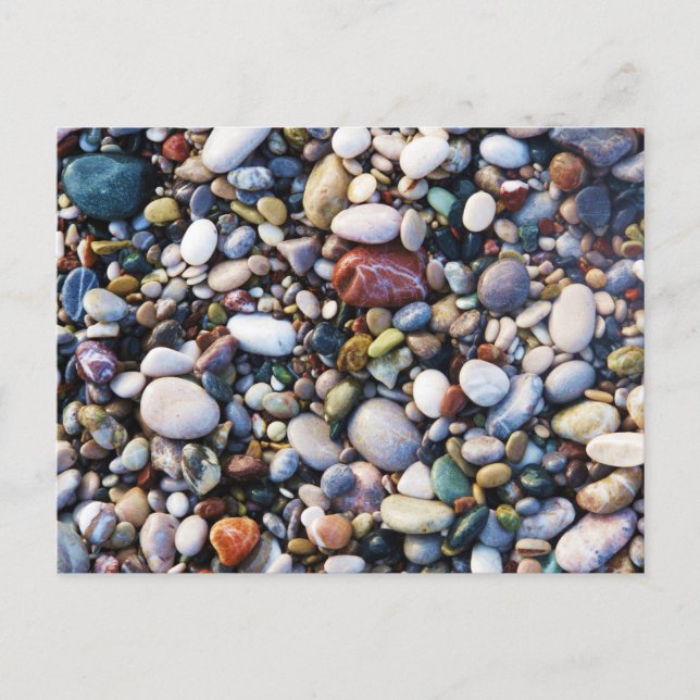 Sea Pebbles Beach Stones Rhodes Greece Postcard (Front)