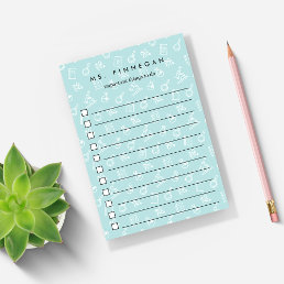 Sea | Personalized Science Teacher To-Do List Post-it Notes