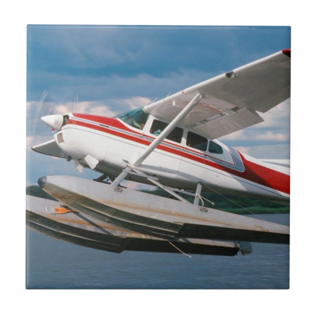Sea Plane Taking Off, Victoria Falls, Zimbabwe Ceramic Tile (Front)