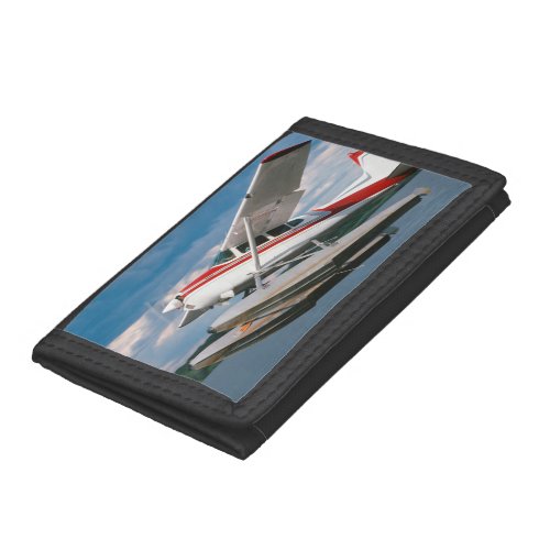 Sea Plane Taking Off Victoria Falls Zimbabwe Trifold Wallet