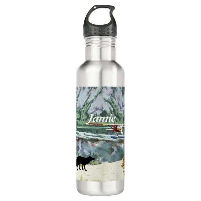 Sea Plane Water Bottle (Front)
