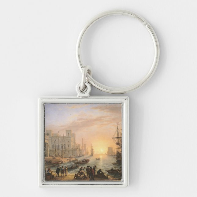 Sea Port at Sunset, 1639 Keychain (Front)